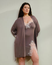 Bamboo Chemise spaghetti strap 03162 taupe