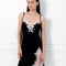 Bamboo Chemise spaghetti strap 03162 black