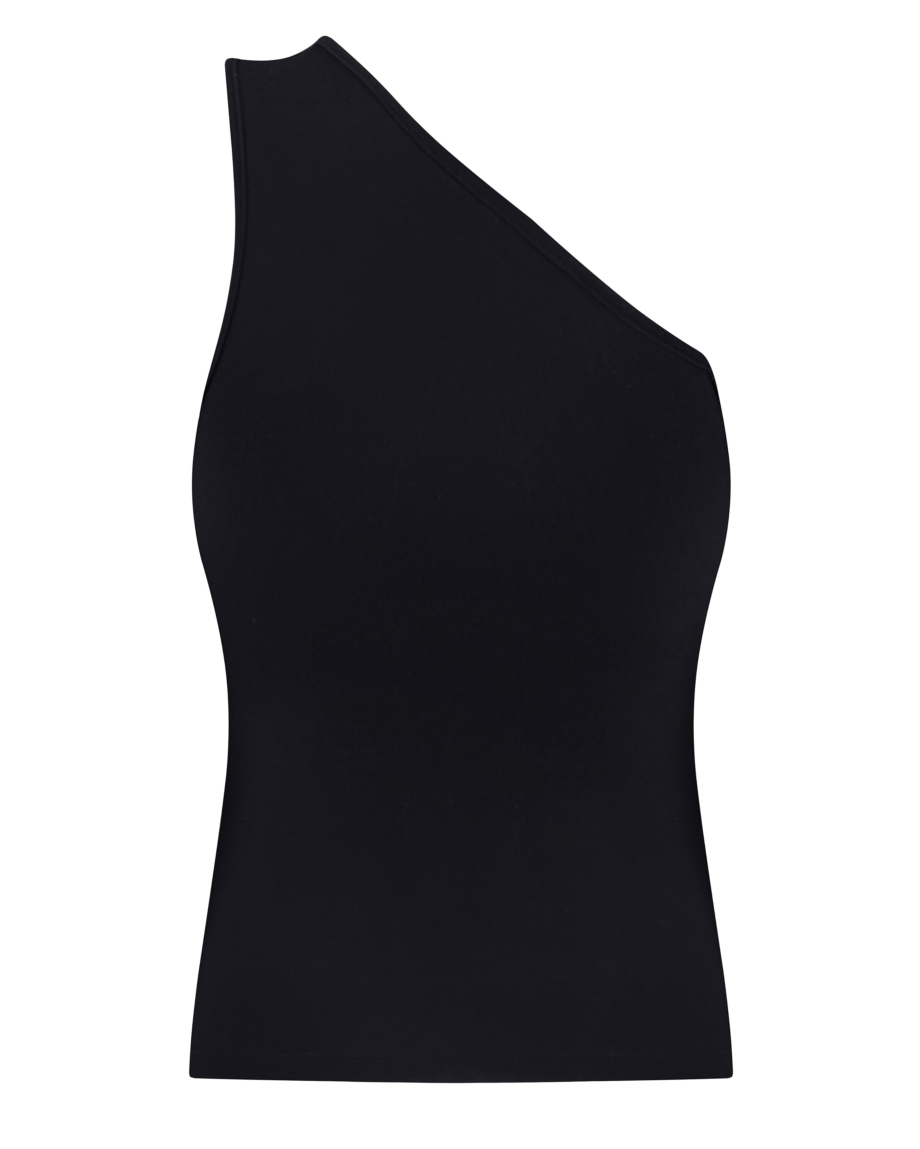 Bamboo one-shoulder Top 03362 black