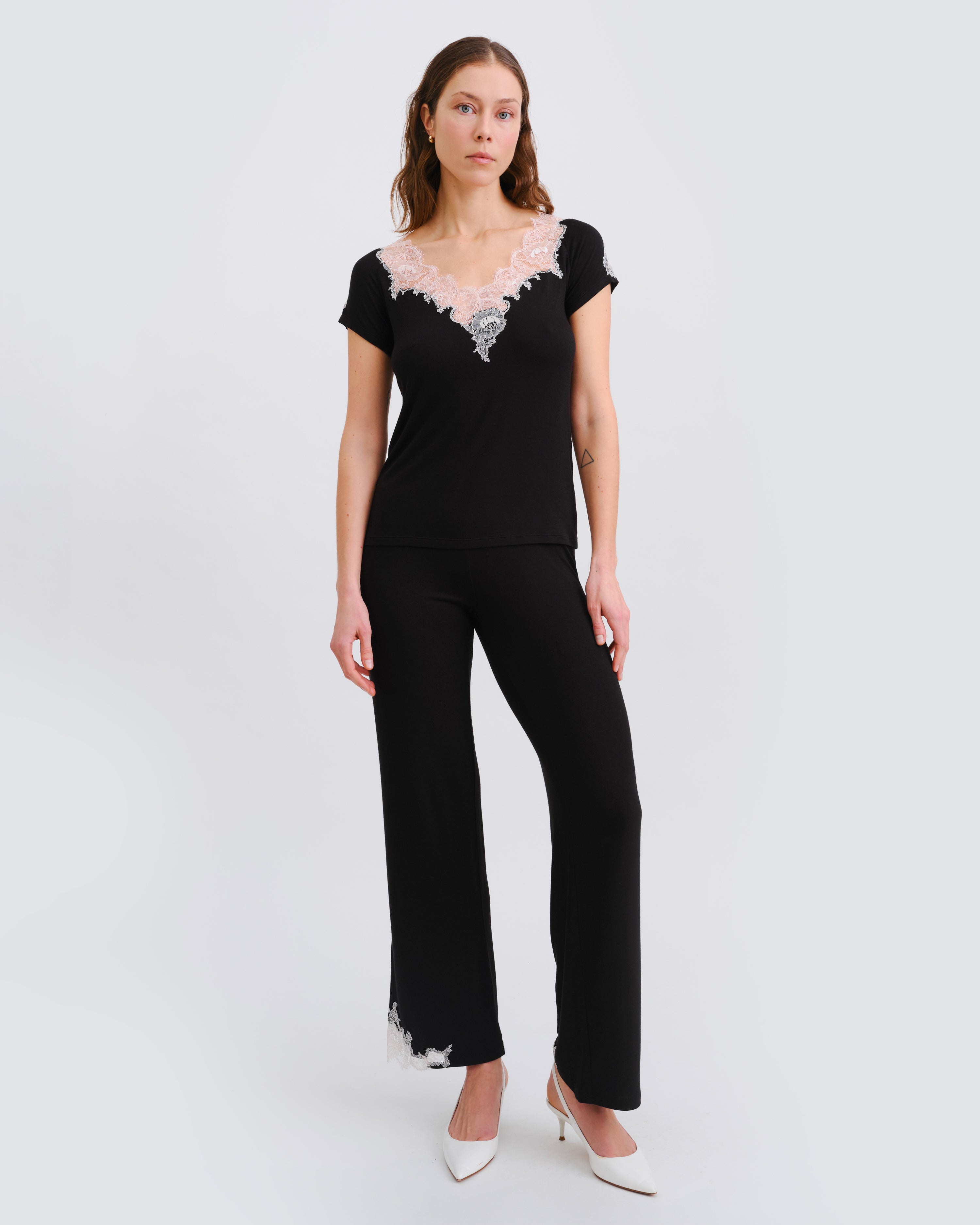 Bamboo t-shirt Pajama 03163/2 black