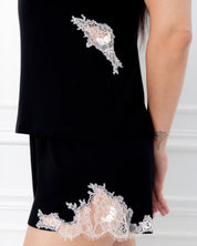 Bamboo cami shorts Set 03163 black