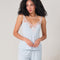 Bamboo cami shorts Set 03163 icy blue