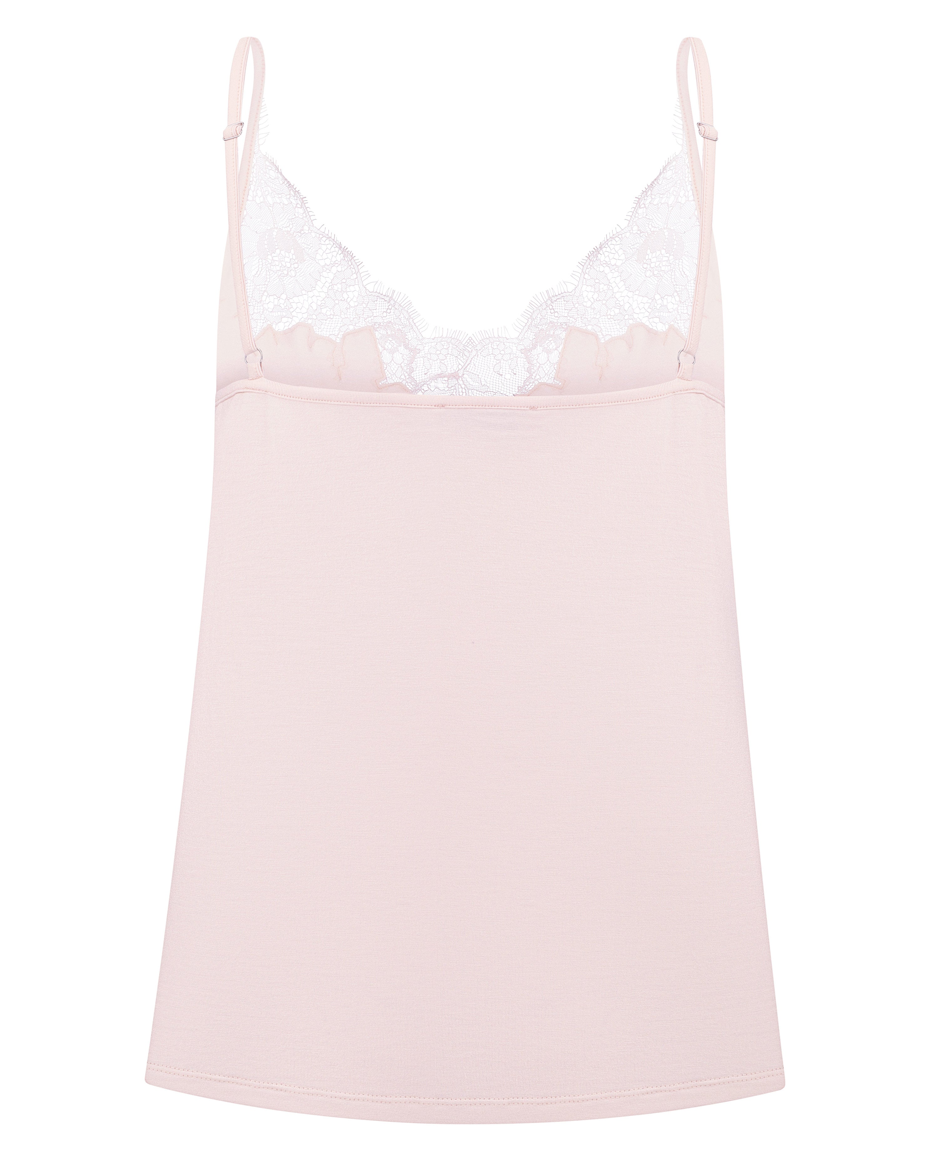 Effetto bamboo cami shorts set 03163 – women's sleepwear, rosy peach
Pink camisole with lace trim on a white background