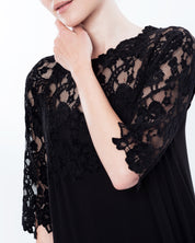 Bamboo Nightgown 3/4 sleeve 03170 black