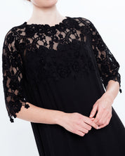 Bamboo Nightgown 3/4 sleeve 03170 black
