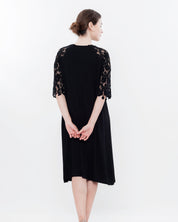 Bamboo Nightgown 3/4 sleeve 03170 black