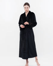 Velour long sleeve Robe 03171 black