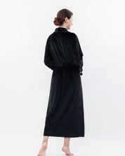 Velour long sleeve Robe 03171 black