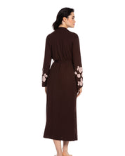 Bamboo long sleeve Robe 03174 chocolate