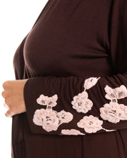 Bamboo long sleeve Robe 03174 chocolate