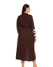 Bamboo long sleeve Robe 03174 chocolate