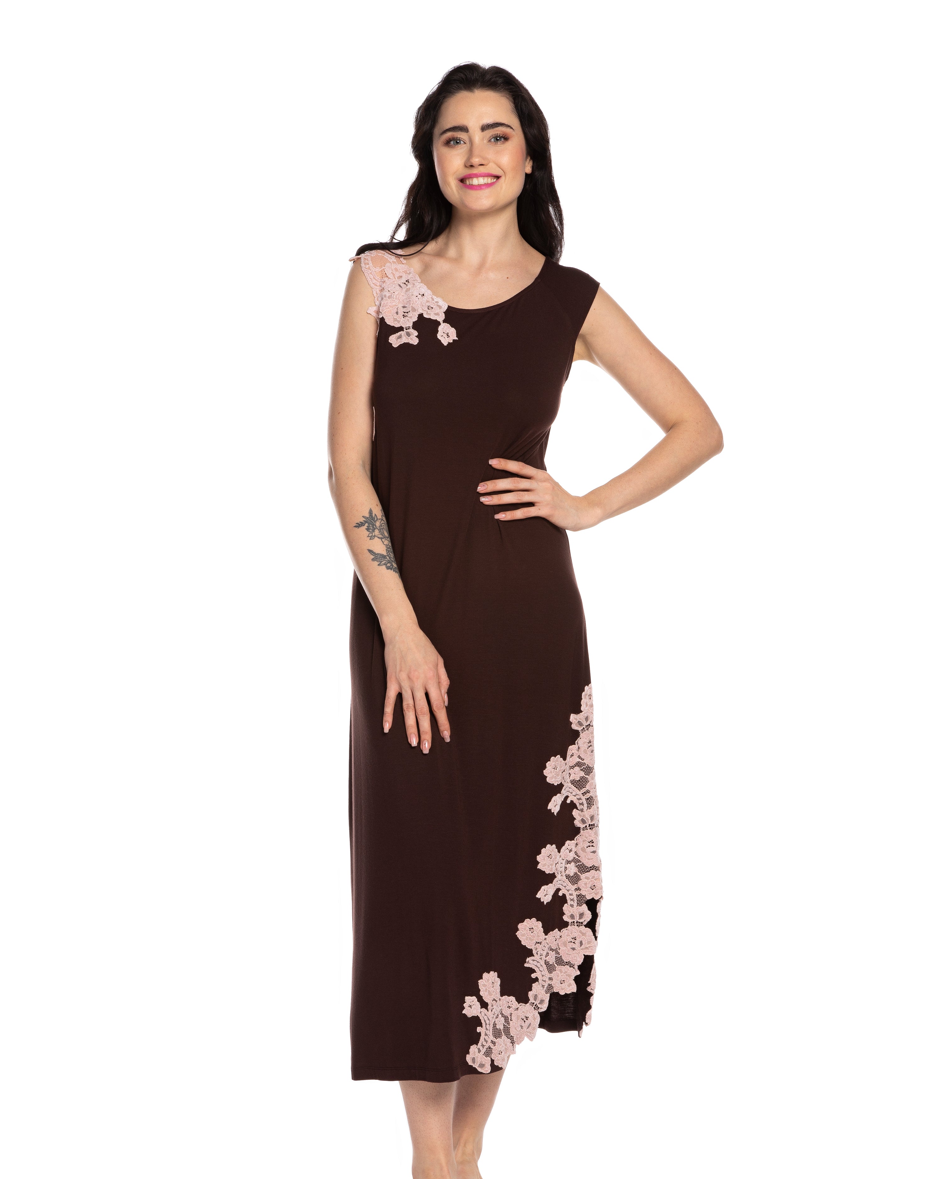 Bamboo Nightgown 03175 chocolate