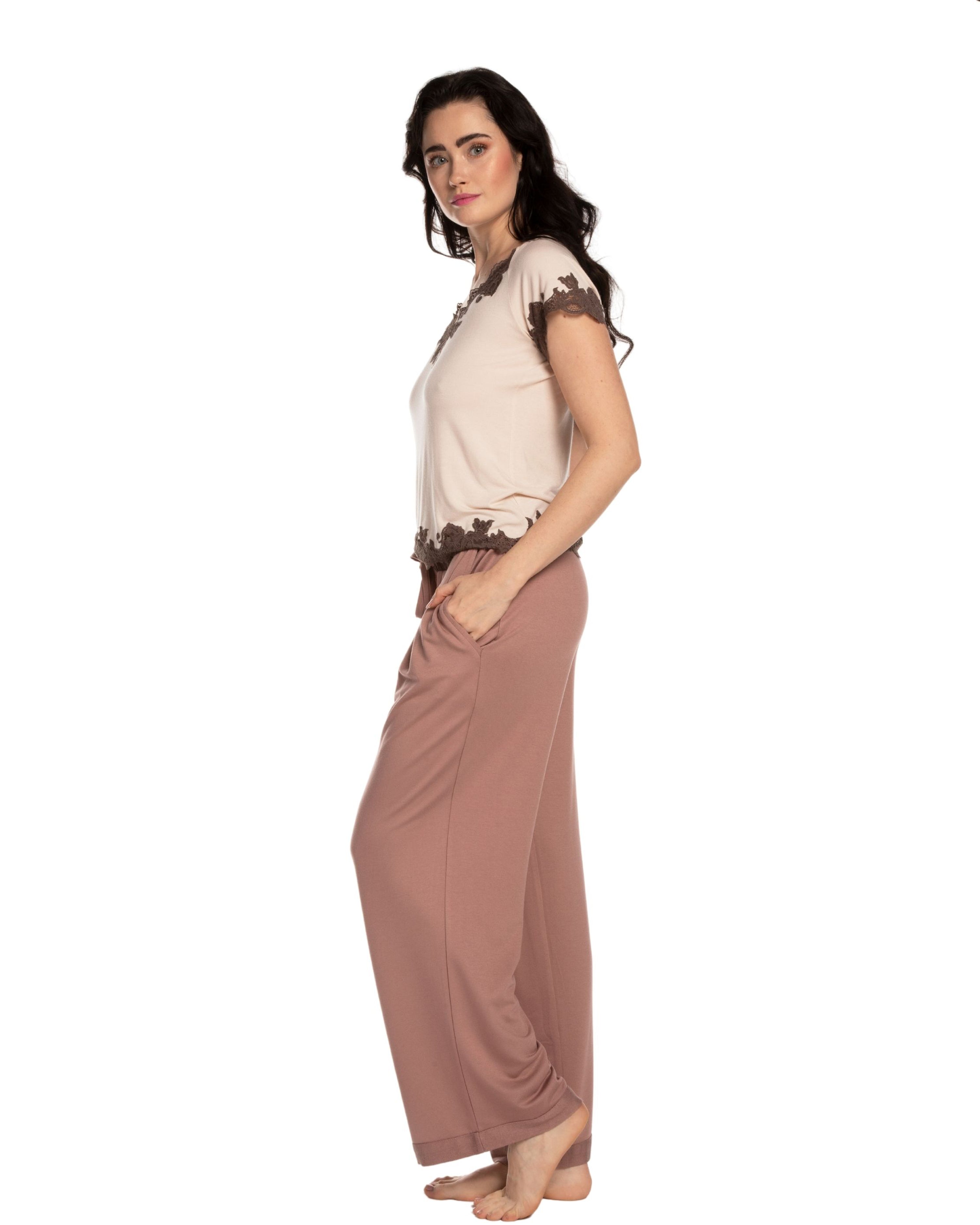 Bamboo t-shirt Pajama 03178+03179 crema