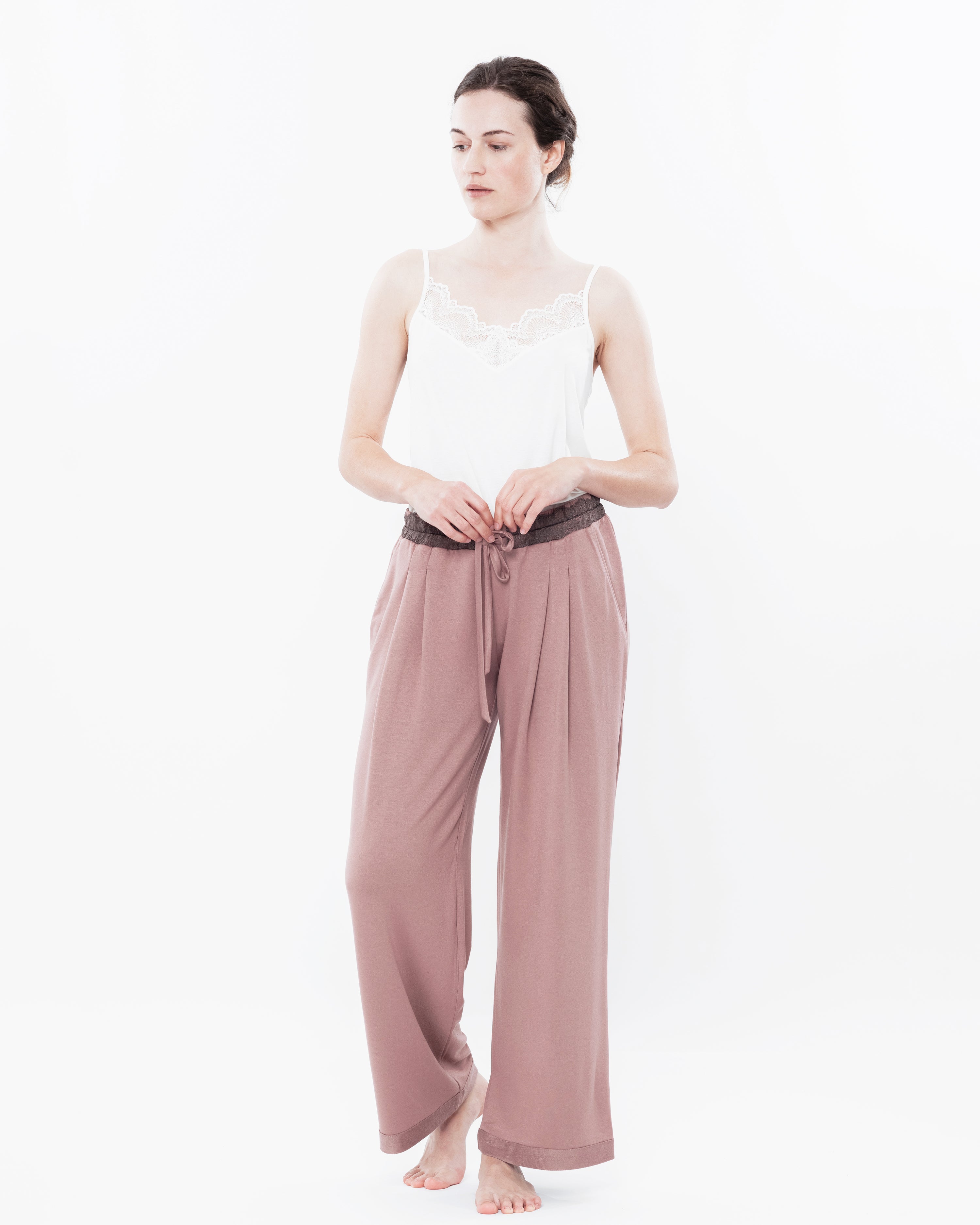 French terry Pants 03179 powder