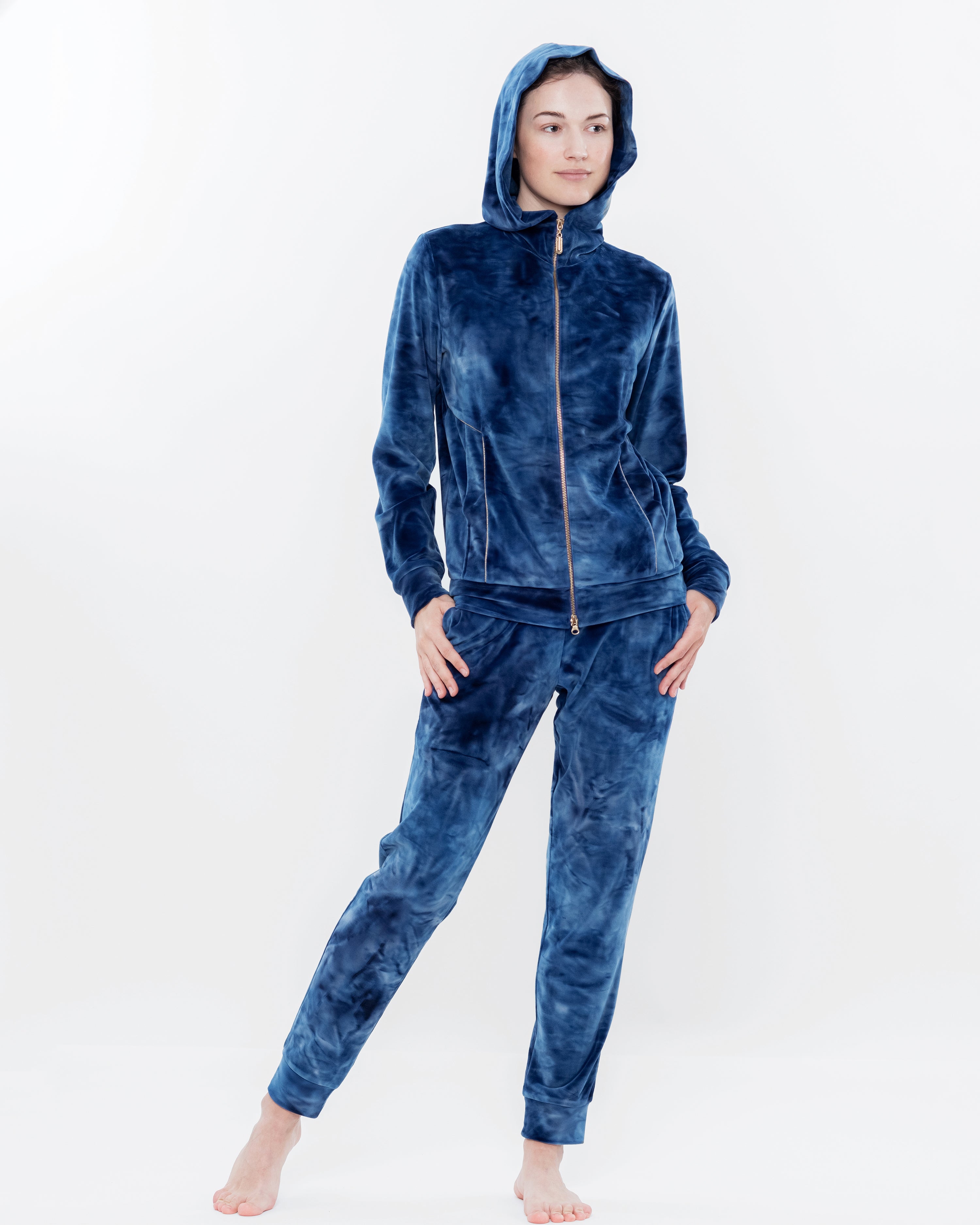 Velour home Set 03203 blue