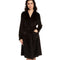 Velour long sleeve Robe 03204 black