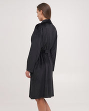 Velour long sleeve Robe 03204 black
