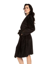 Velour long sleeve Robe 03204 black