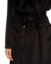 Velour long sleeve Robe 03204 black