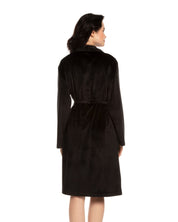 Velour long sleeve Robe 03204 black