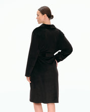 Velour long sleeve Robe 03204 black