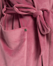Velour long sleeve Robe 03204 pink