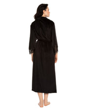 Velour long sleeve Robe 03205 black