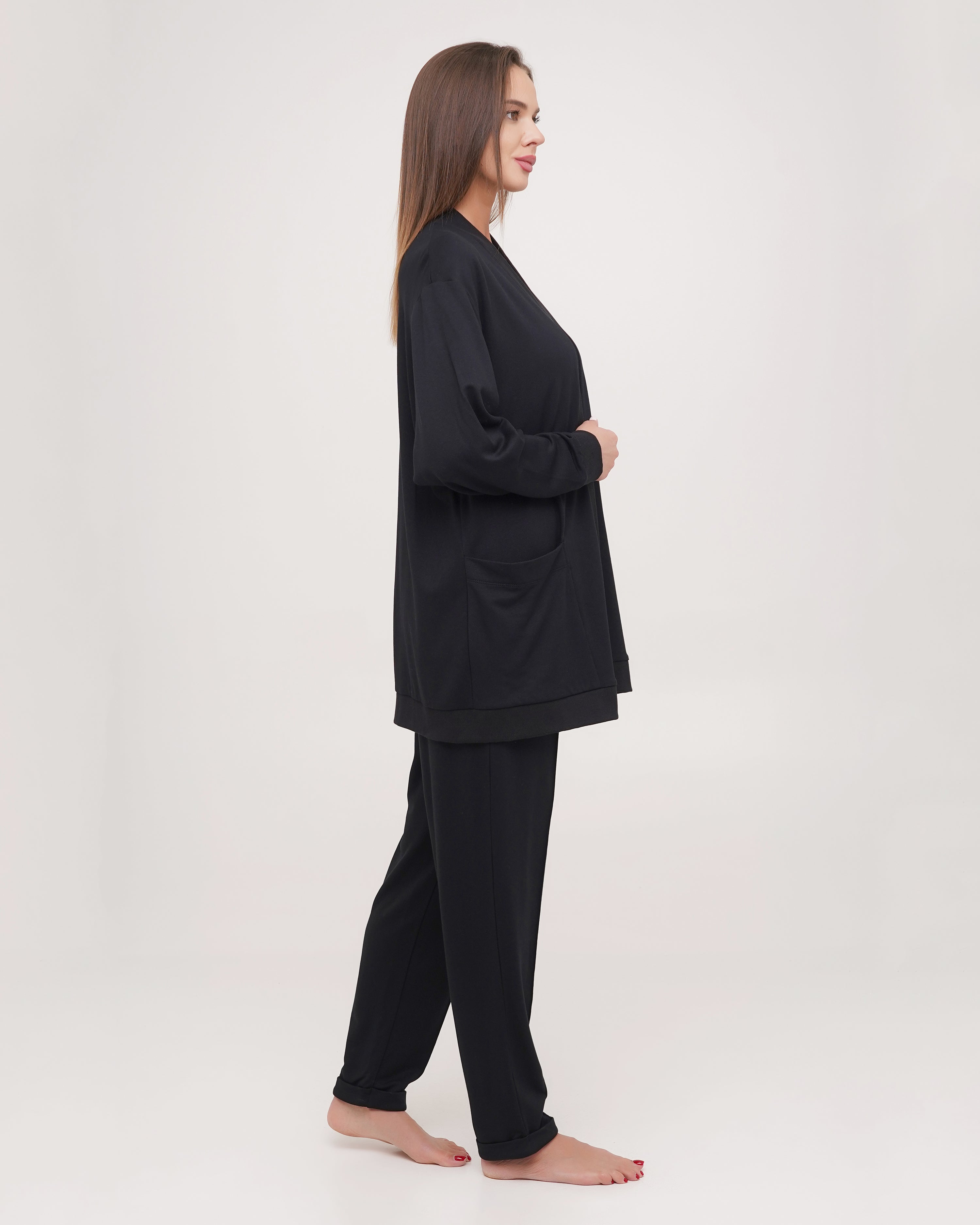 Fleece home Set / Three-Piece 03210 black