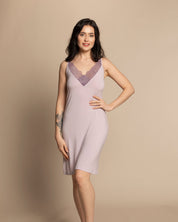 Bamboo Chemise spaghetti strap 03213 lilac