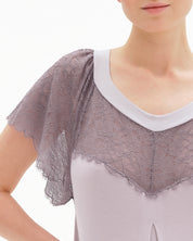 Bamboo t-shirt Nightgown 03214 lilac