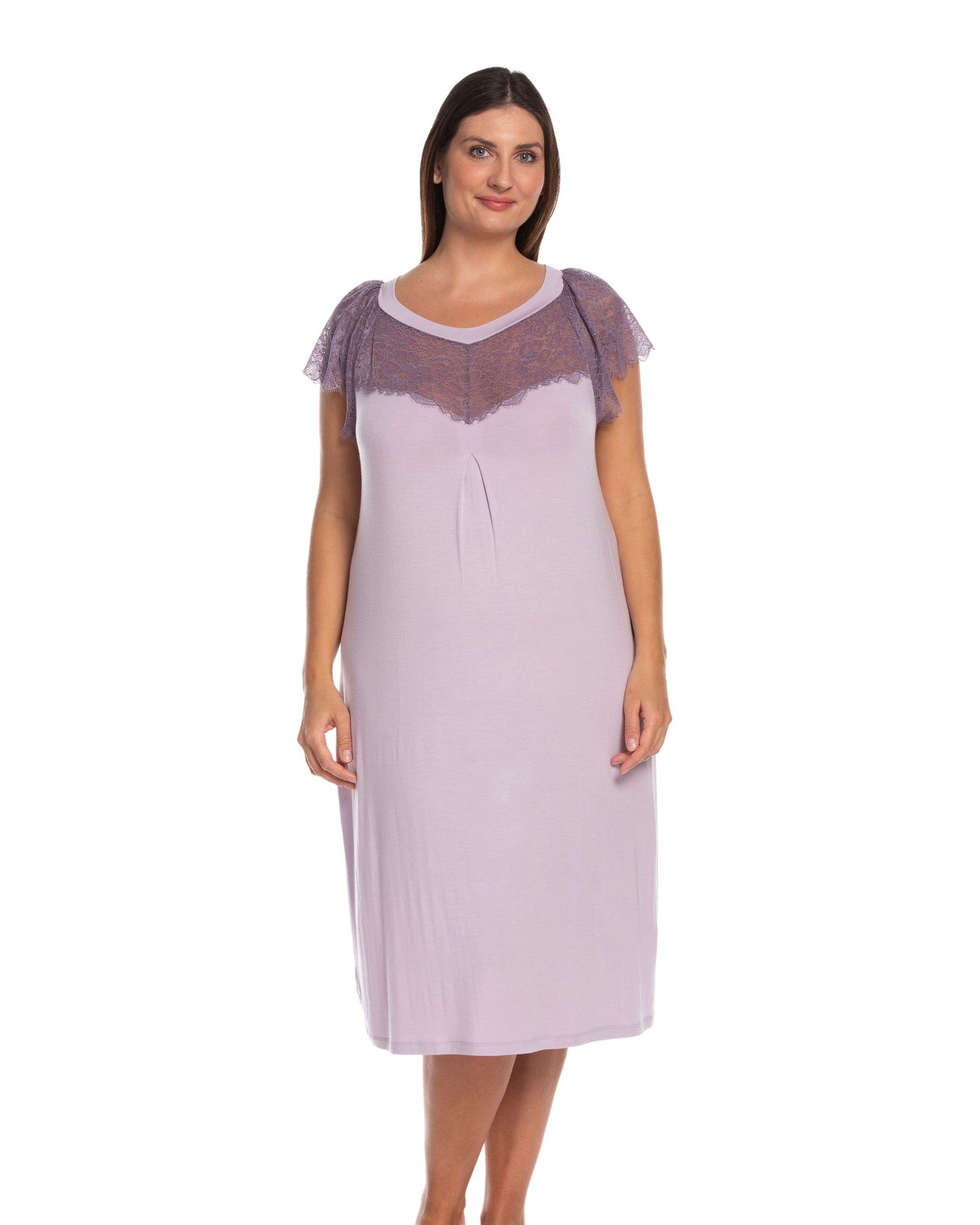 Bamboo t-shirt Nightgown 03214 lilac