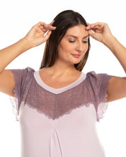Bamboo t-shirt Nightgown 03214 lilac