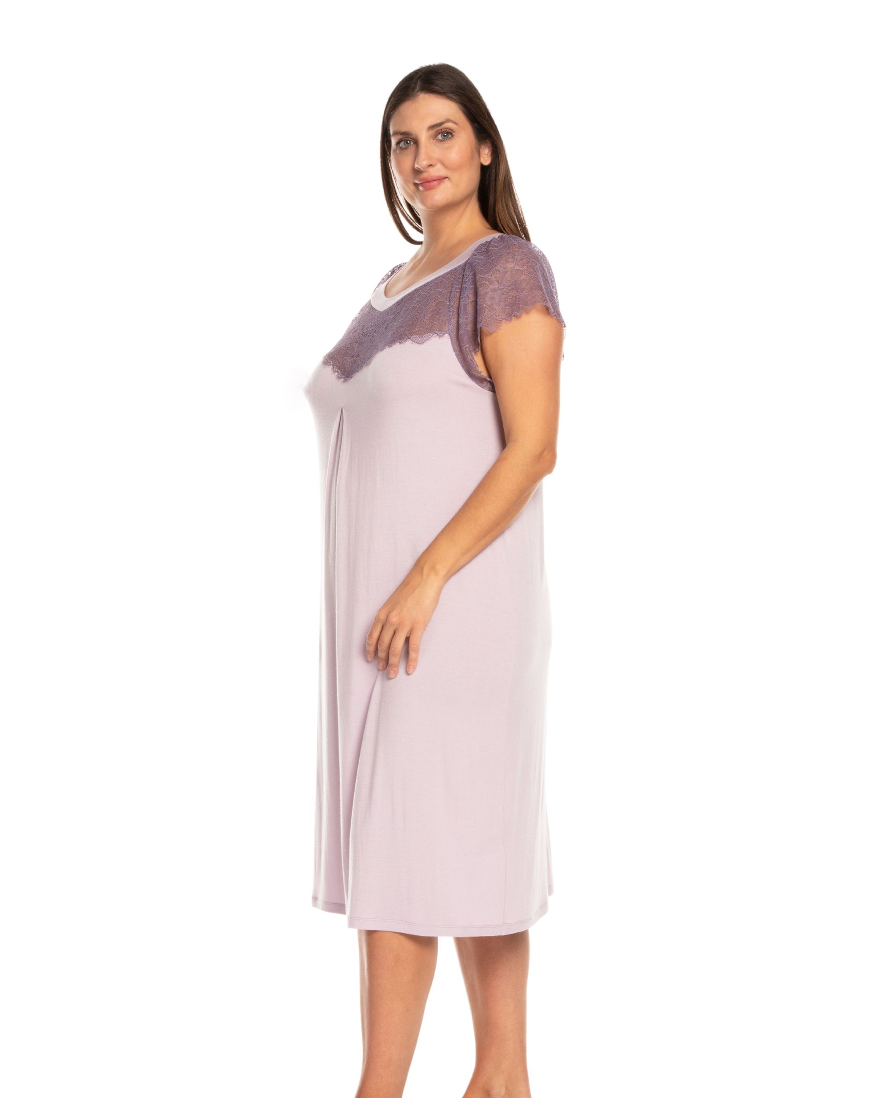 Bamboo t-shirt Nightgown 03214 lilac
