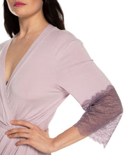 Bamboo 3/4 sleeve Robe 03215 lilac