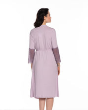 Bamboo 3/4 sleeve Robe 03215 lilac