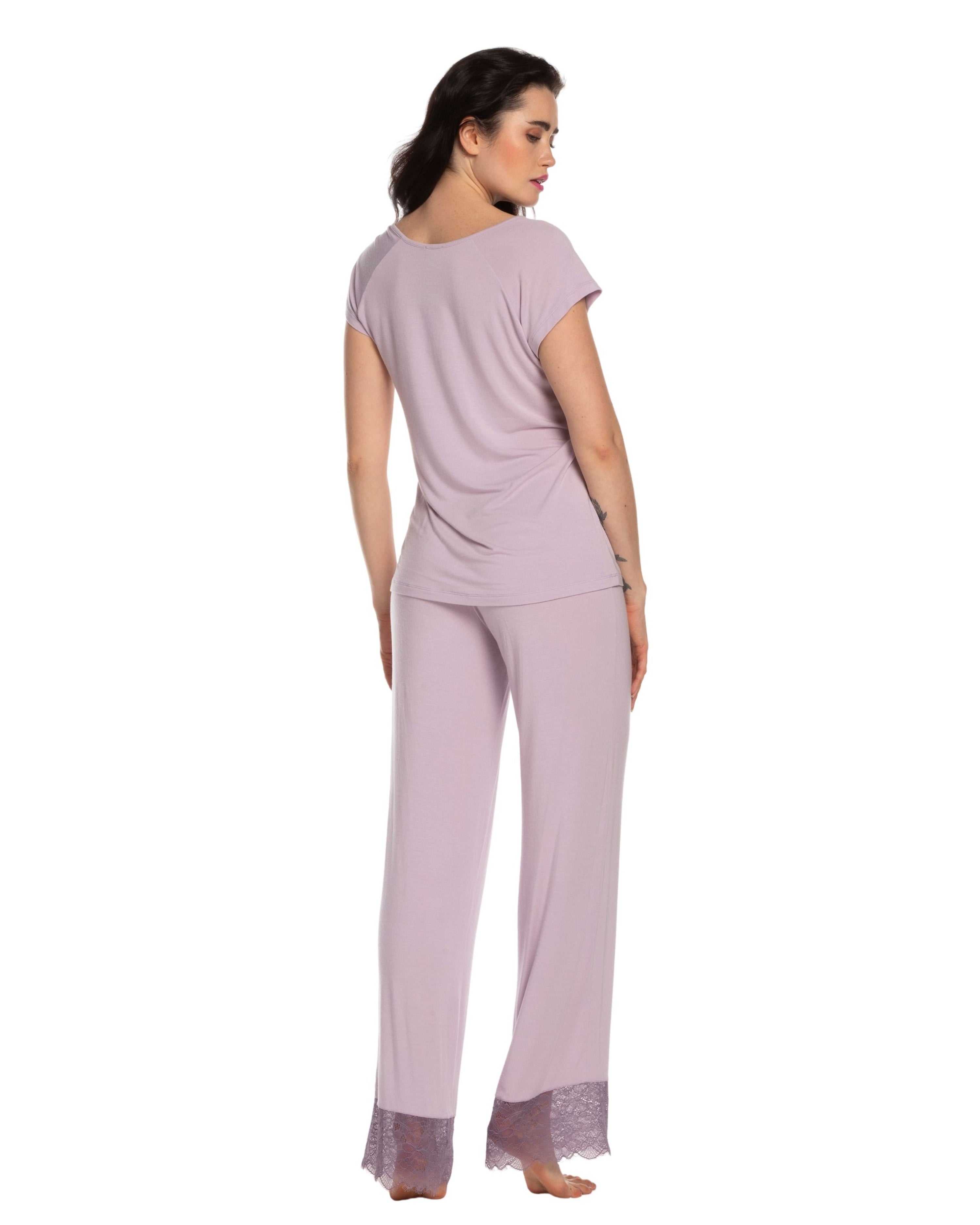 Bamboo t-shirt Pajama 03216 lilac