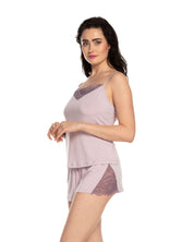 Bamboo cami shorts Set 03217 lilac