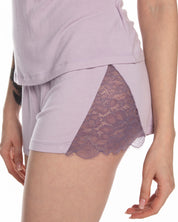 Bamboo cami shorts Set 03217 lilac