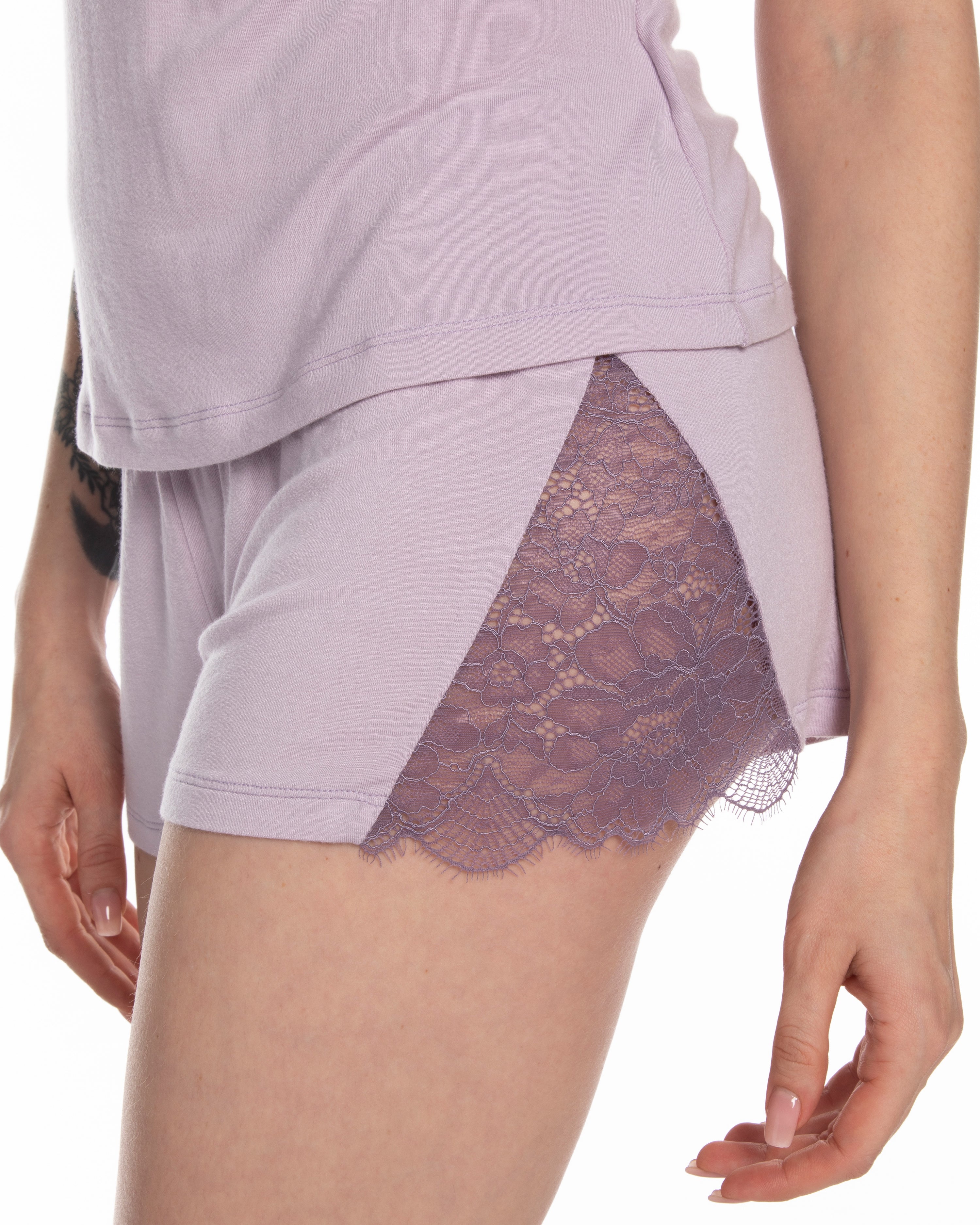 Bamboo cami shorts Set 03217 lilac