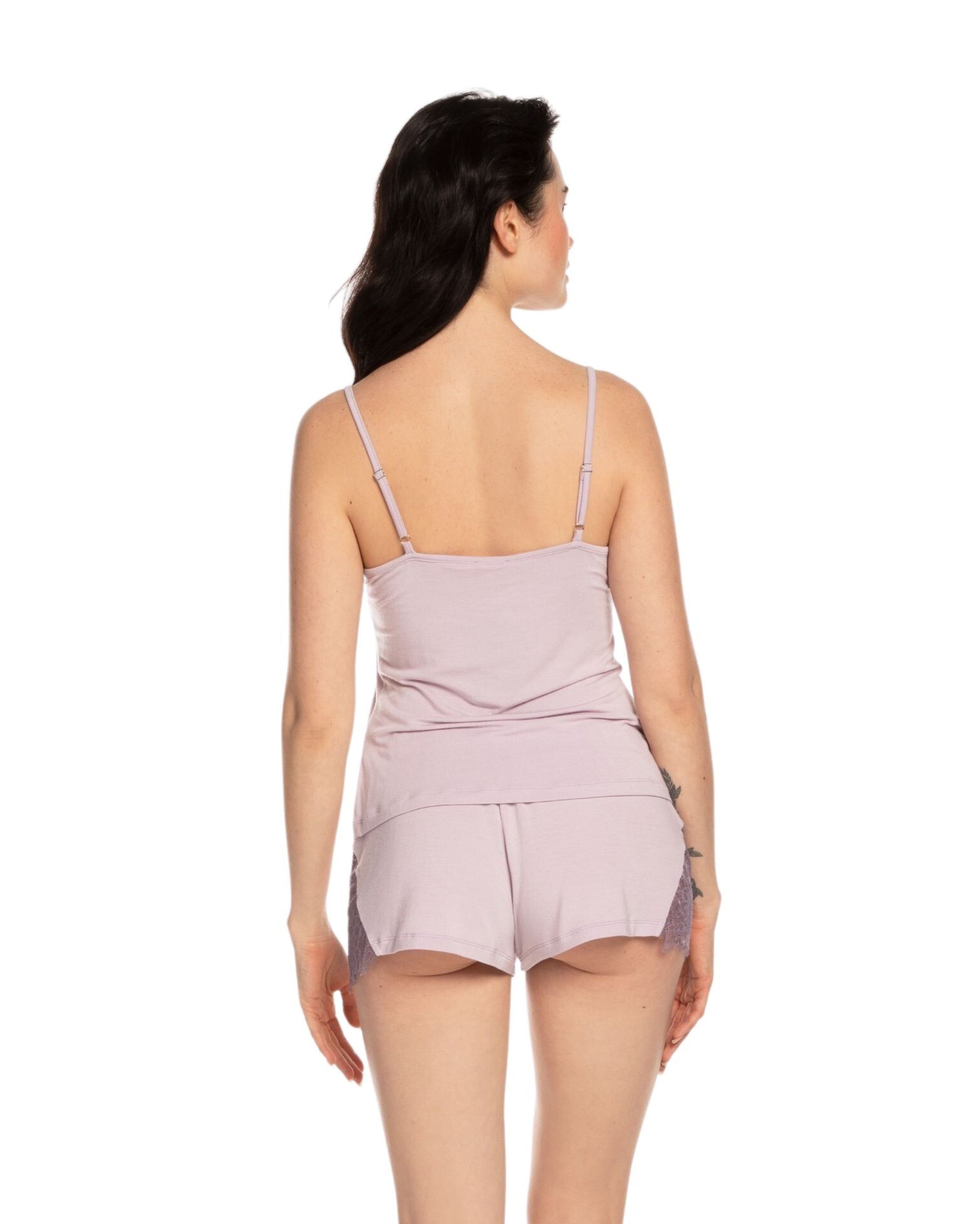 Bamboo cami shorts Set 03217 lilac