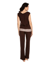 Bamboo cap-sleeve Pajama 03218 alpine chocolate