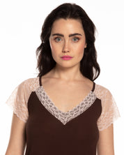 Bamboo t-shirt shorts Set 03219 alpine chocolate