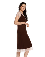 Bamboo t-shirt Nightgown 03220 alpine chocolate