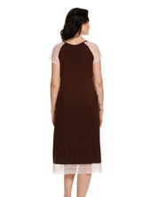 Bamboo t-shirt Nightgown 03220 alpine chocolate