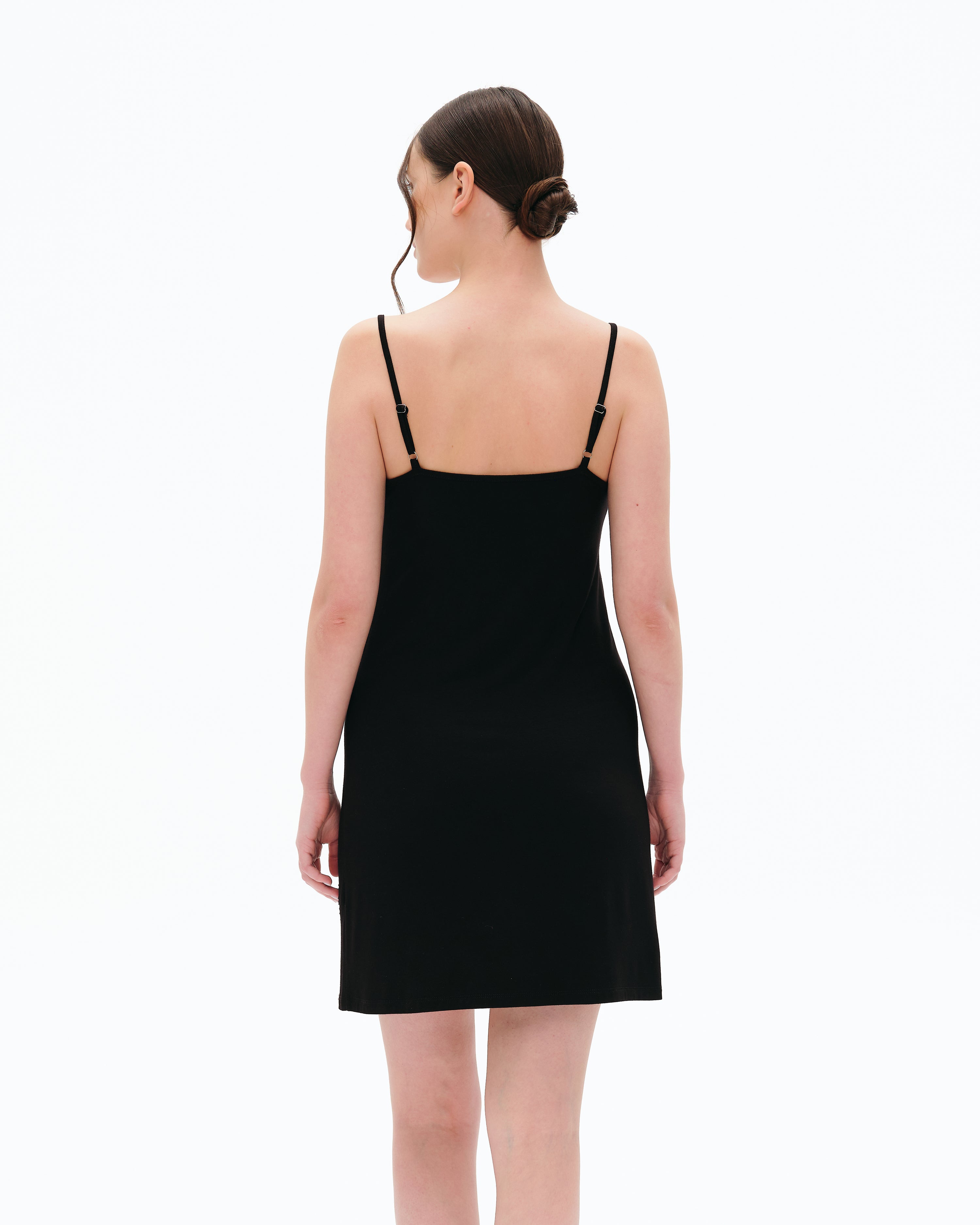 Bamboo Chemise spaghetti strap 03302 black