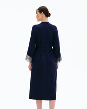Bamboo long sleeve Robe 03304 blue