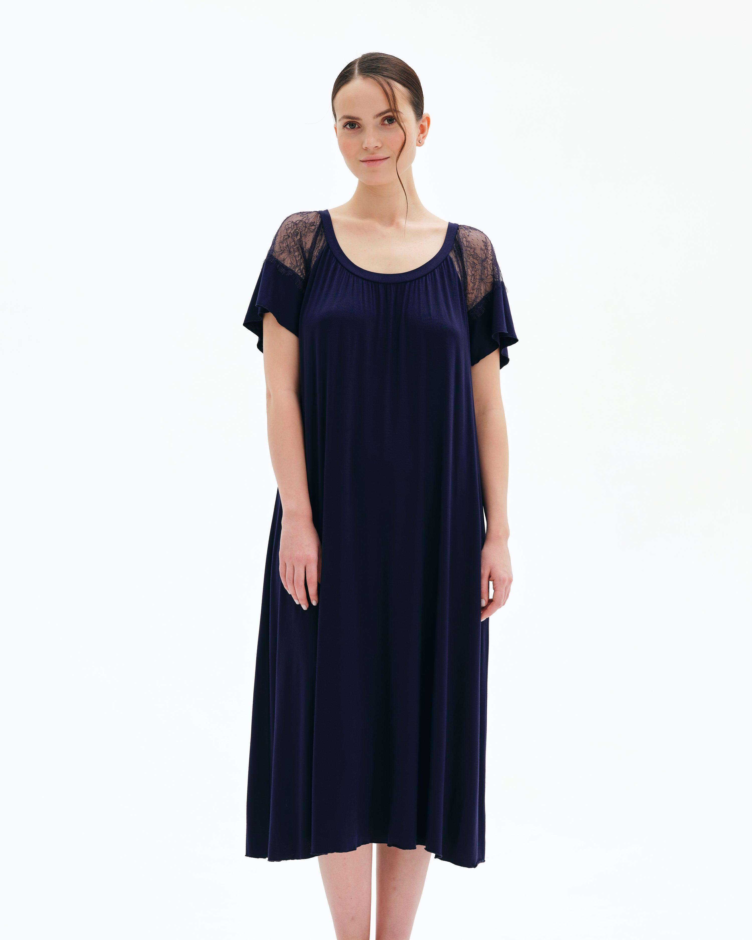 Bamboo t-shirt Nightgown 03305 blue