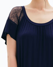 Bamboo t-shirt Nightgown 03305 blue