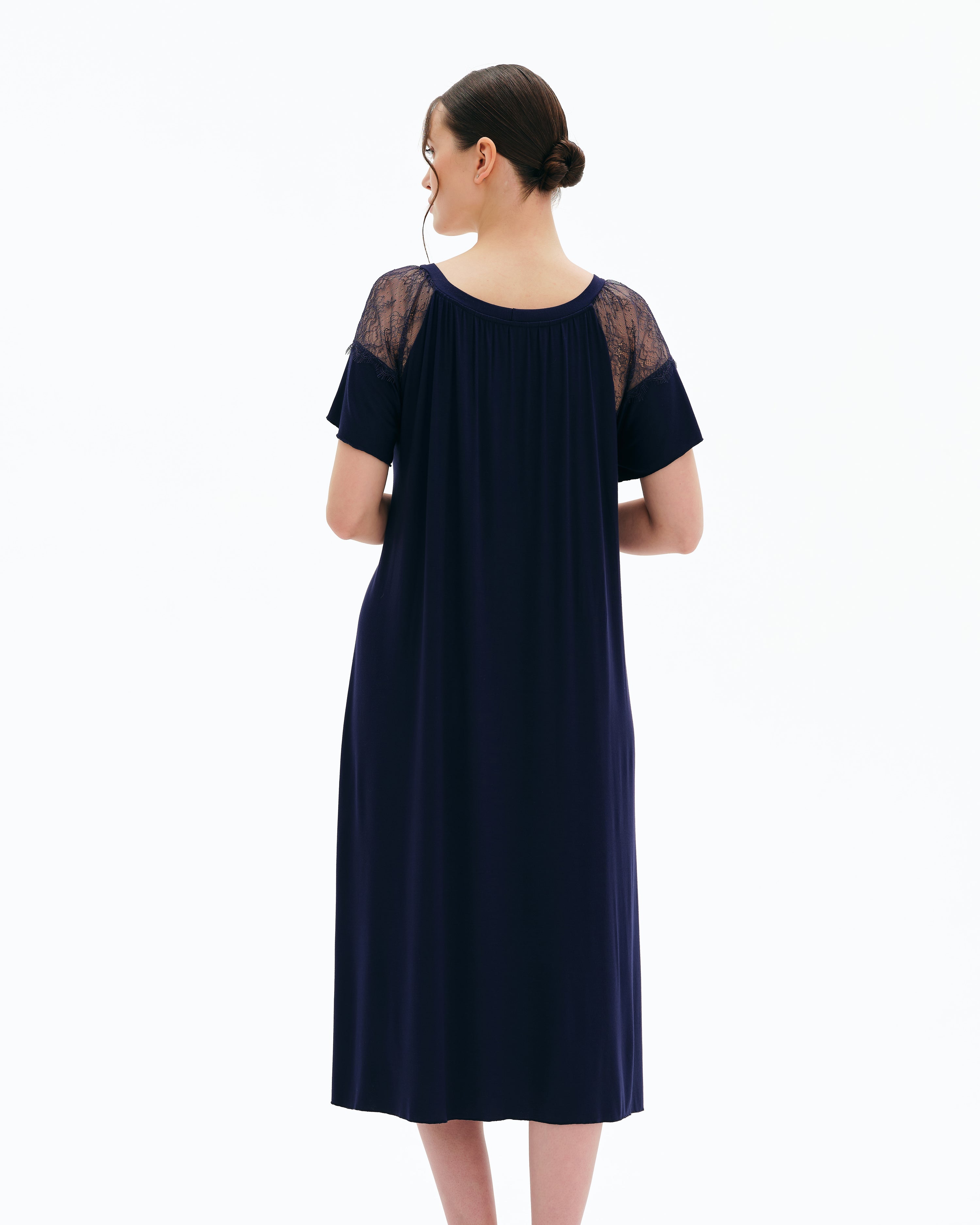 Bamboo t-shirt Nightgown 03305 blue