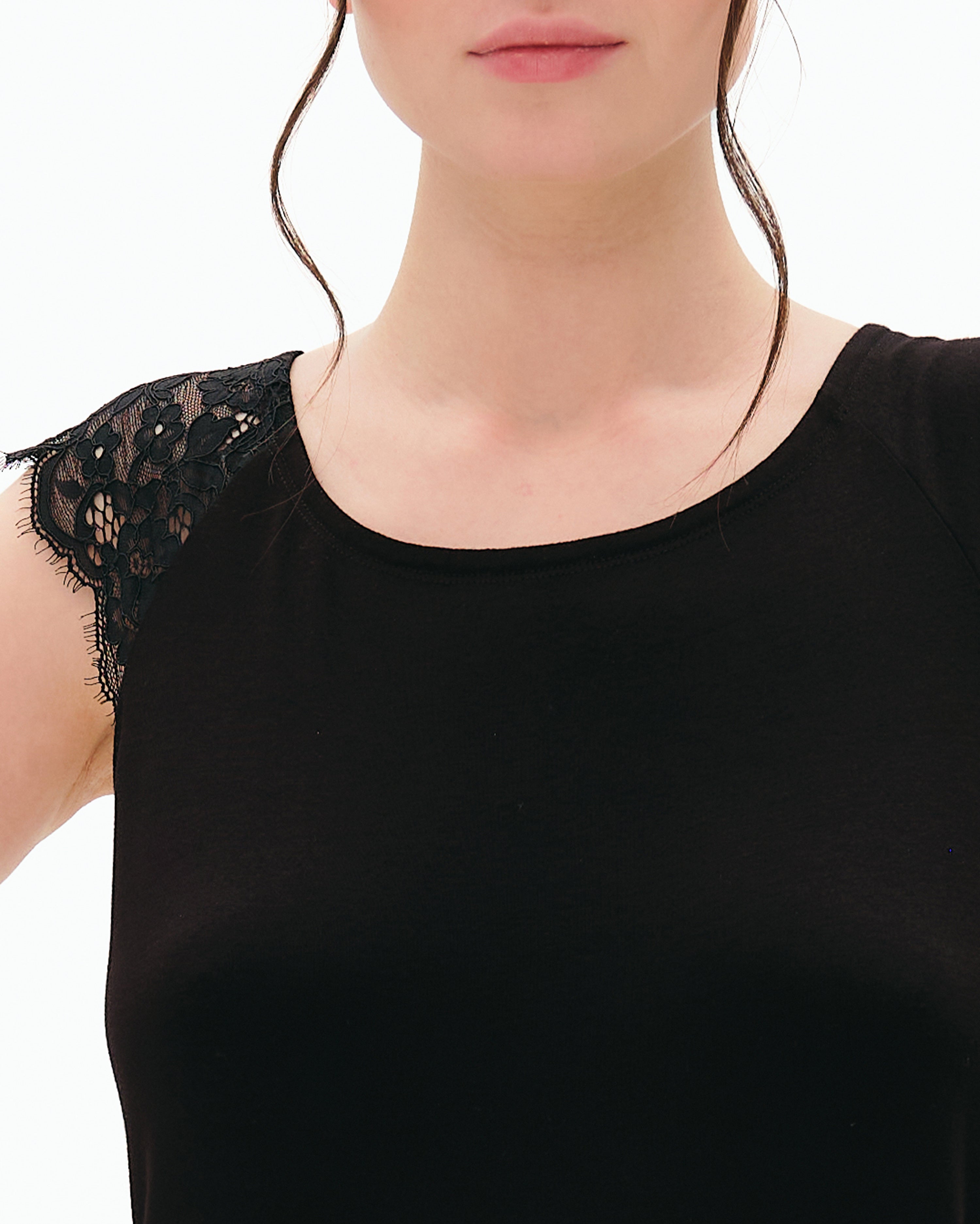 Bamboo cap-sleeve Nightgown 03310 black